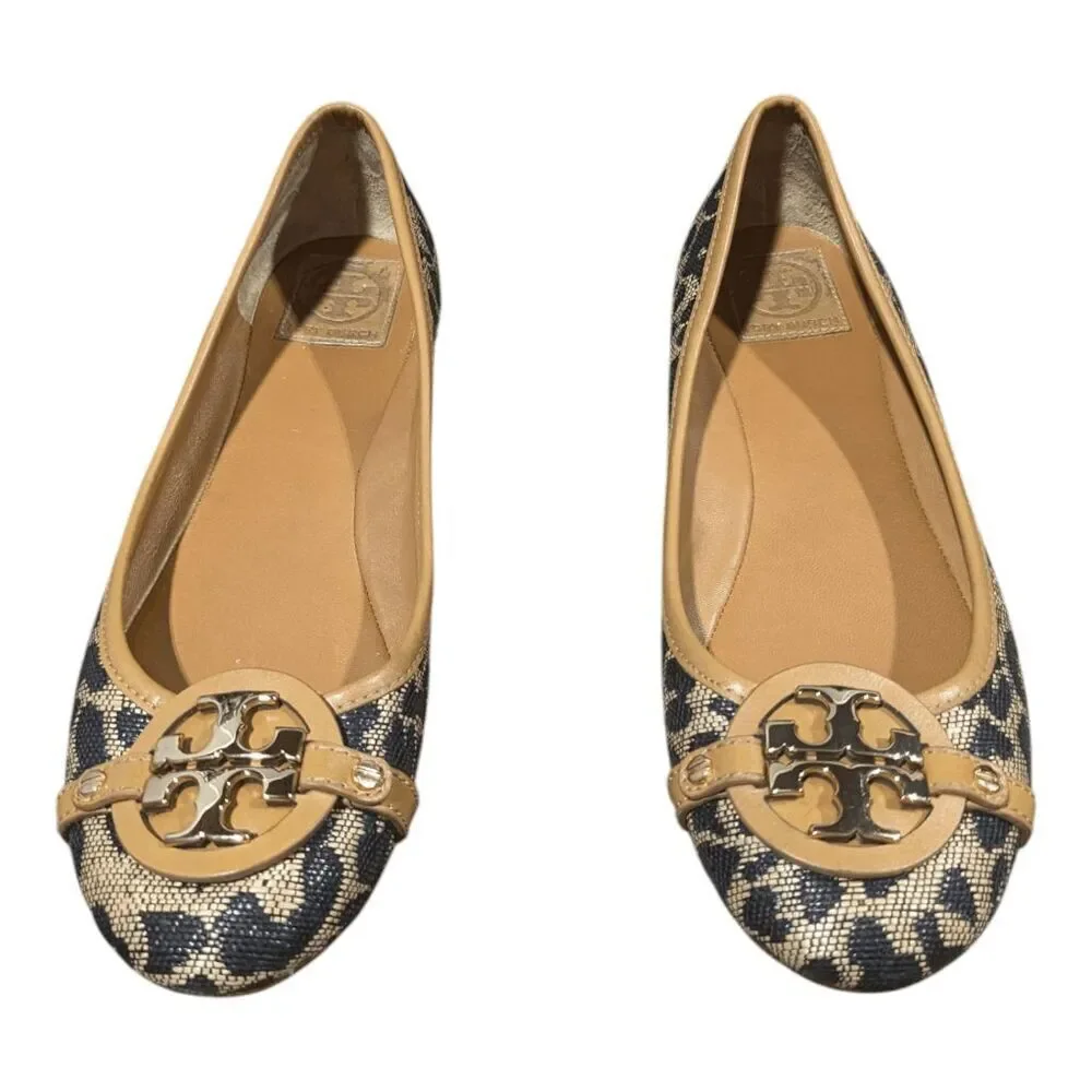 TORY BURCH Aaden Leopard Print Ballet Flats Size 10.5M